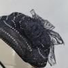 High Skull Hairhoop Lace Bowknot Hat Headband Women Formal Event Hair Covering