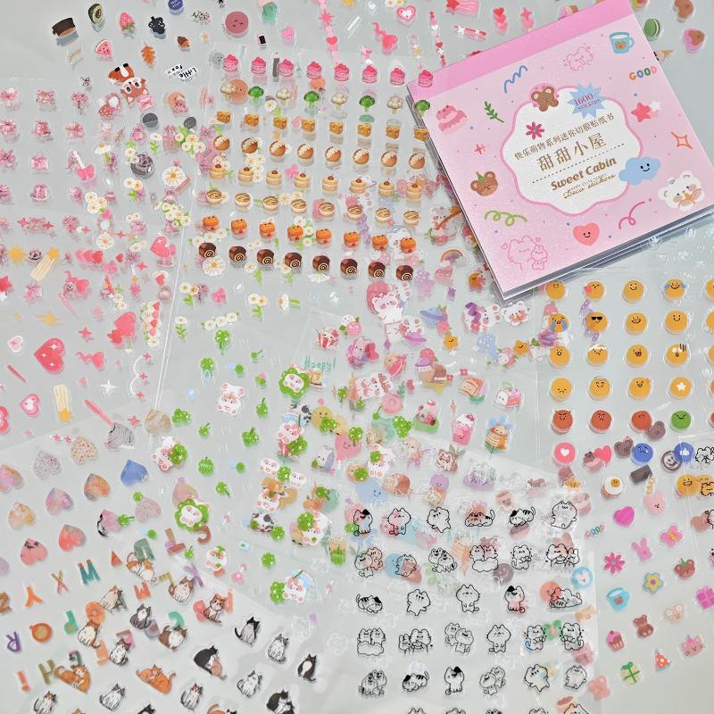Pet Cut Sticker Book Mini Deco Doodle For Nail Art Scrapbooking