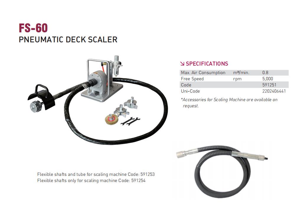 Yutian Tech FS-60 Marine Pneumatic Rust Remover FS-60