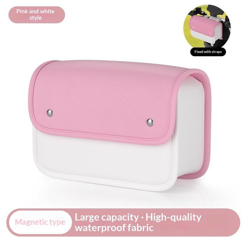 Waterproof PU Leather Electric Bike Hanging Bag Large Capacity Universal for Motorcycle Cycling Commuting Travel