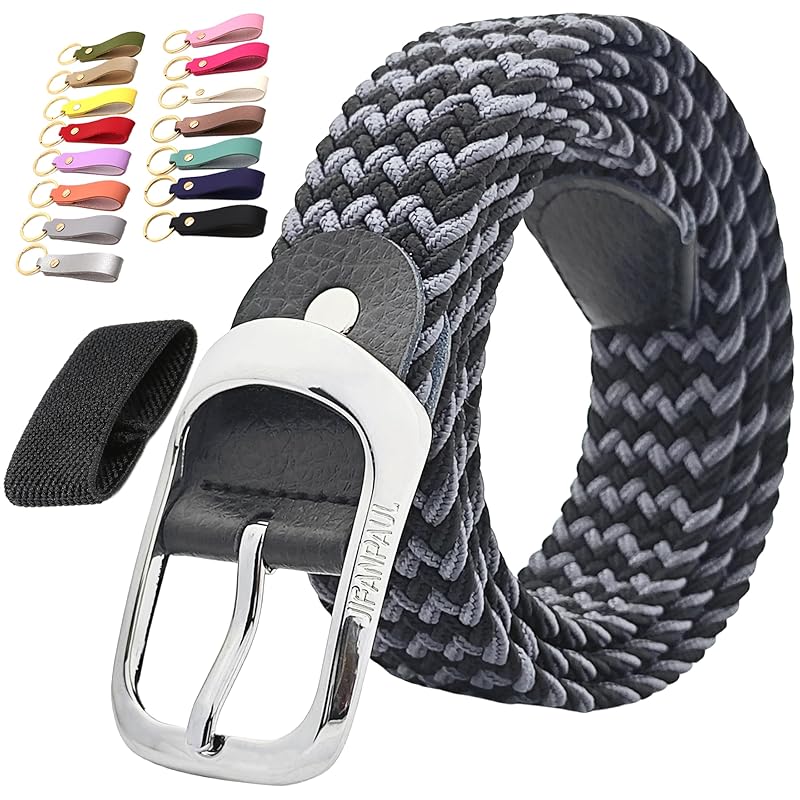

[JIFANPAUL] belt men s mesh belt rubber belt golf ladies student extend braid elastic belt big size casual free size business gentleman stretch belt