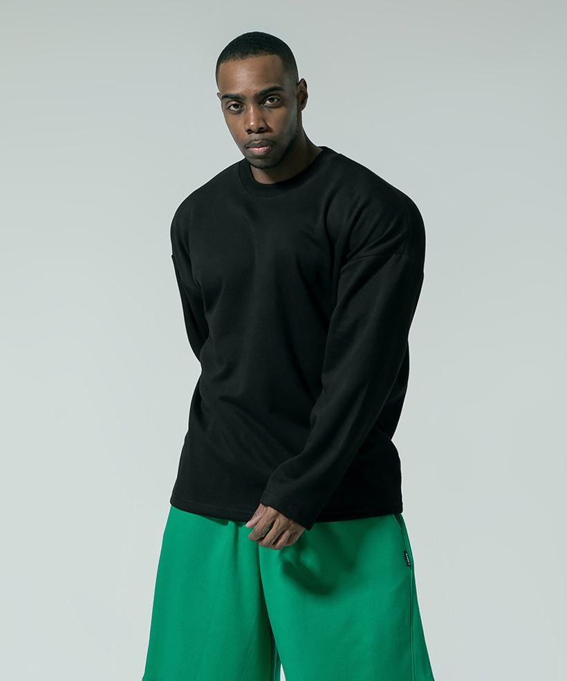 Ropix Double Cotton Semi-Oversized Long Sleeve (Black) M