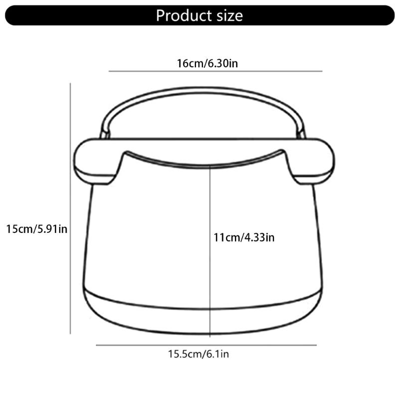 High Capacity Coffee Grounds Bin Thickened Plastic Construction Anti Tip Base Quiet Operation Kitchen Accessories
