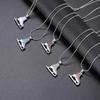 Teamer Colorful Ice Skate with Zircon Pendant Necklace for Women Girls Snake Chain Choker Winter Valentine Jewelry Wholesale