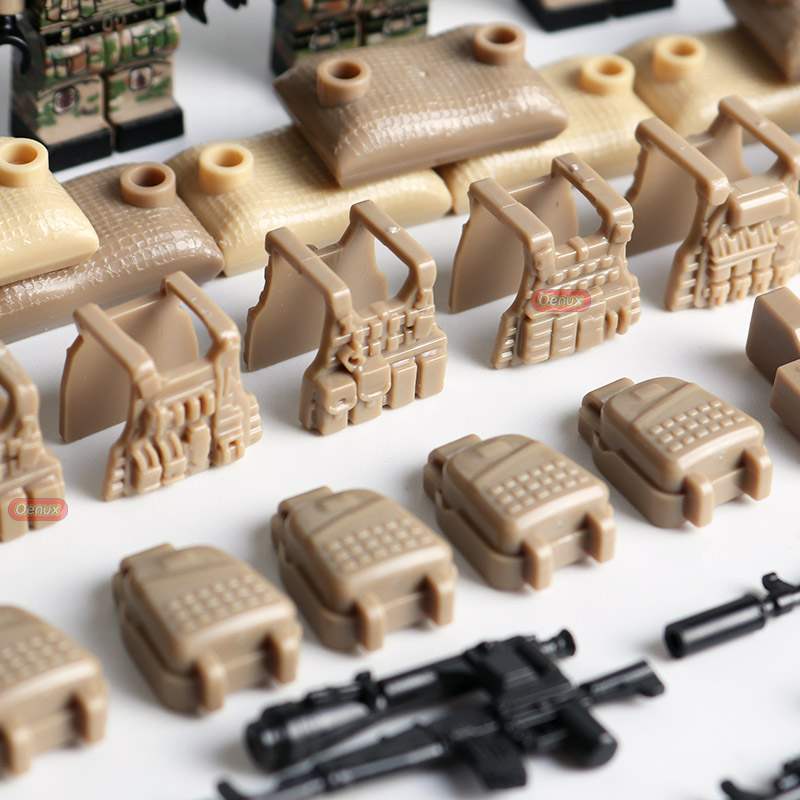 6ks/lots Ruská Alfa Moderní voják speciálních jednotek Minifigurky MOC SWAT Vojenské zbraně Stavebnice Hračky