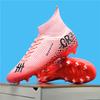 Mens Soccer Shoes High Top Athletic Professional Outdoor Field Training Football Shoes Grass Futsal Court Football Boot for Men