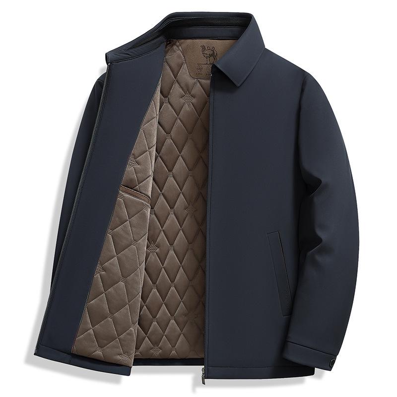 

Мужская верблюжья кашемировая куртка с лацканами Pierre Cardin – Хлопковое пальто Осень/Зима для мужчин среднего возраста, Высококлассных деловых руководителей 170/M