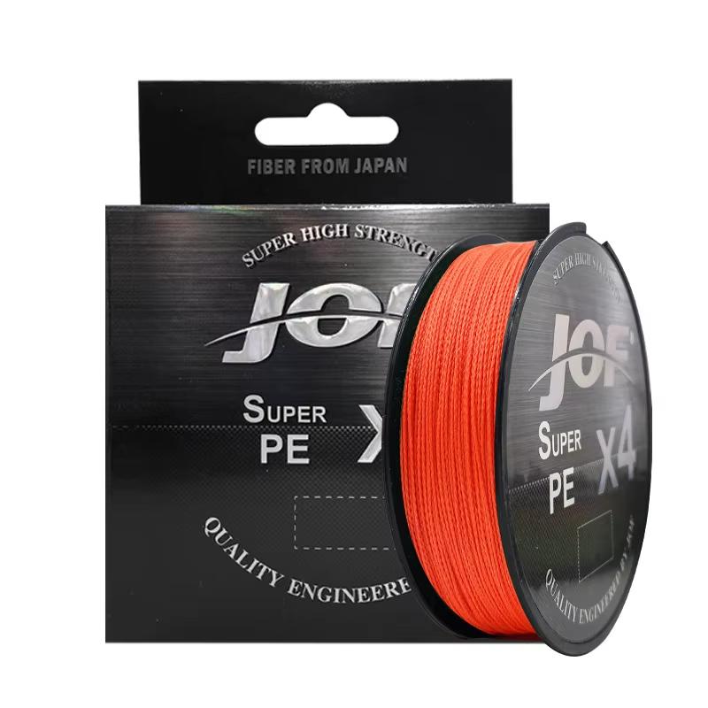 JOF X4 PE Trecciato Galleggiante Alta Qualità Forte Fibra Multifilamento 300m 500m 1000m Multicolore per Pesca in Lago