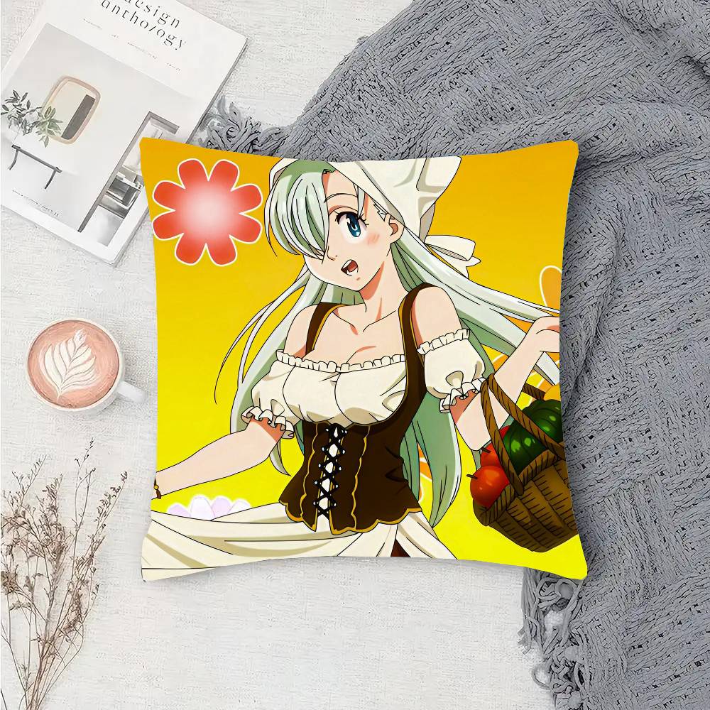 Elizabeth Liones Anime The Seven Deadly Sins Pillow Case Sofa Cushion Cover Room Home Decoration