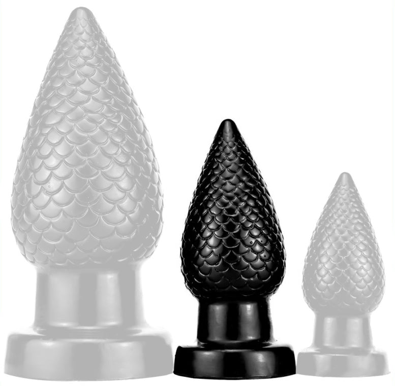 PineCock Plug M 10 X 4.5cm Black - DarkSil - SILICONE ANAL PLUG
