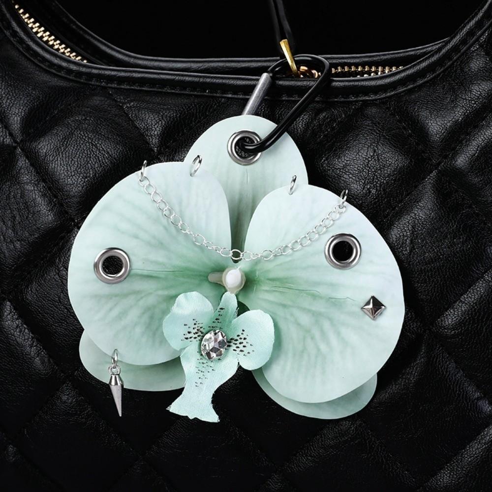 

Bag Backpack Decor Phalaenopsis Pendant Colorful Simulation Flower Keyring Friend s Gift