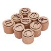 9PCS Animal Pattern Stamps Sandal Wood Multifunctional Decorative Animals Print Stamps for Scrapbook