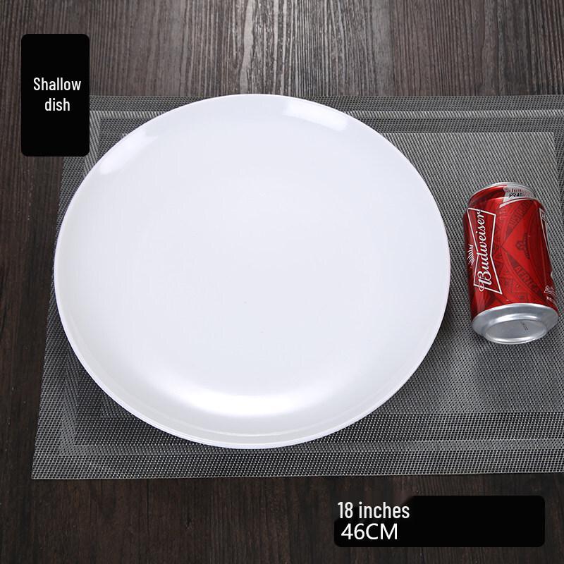 Qiwei Pure White Round Ceramic Dinner Plate
