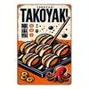 Takoyaki Metallskylt Väggdekor Rustik Japansk Kökskonst Cafévägg Gåvor