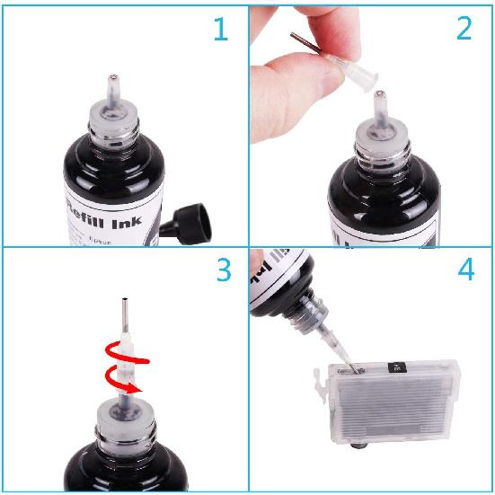 Regular Refill Ink for T252 T252XL120-BCS, T252XL220, T252XL320, T252XL420 Workforce WF-7710 WF-7720 WF-7210 WF-3630 WF-7620 WF-7610 WF-3640 WF-3620