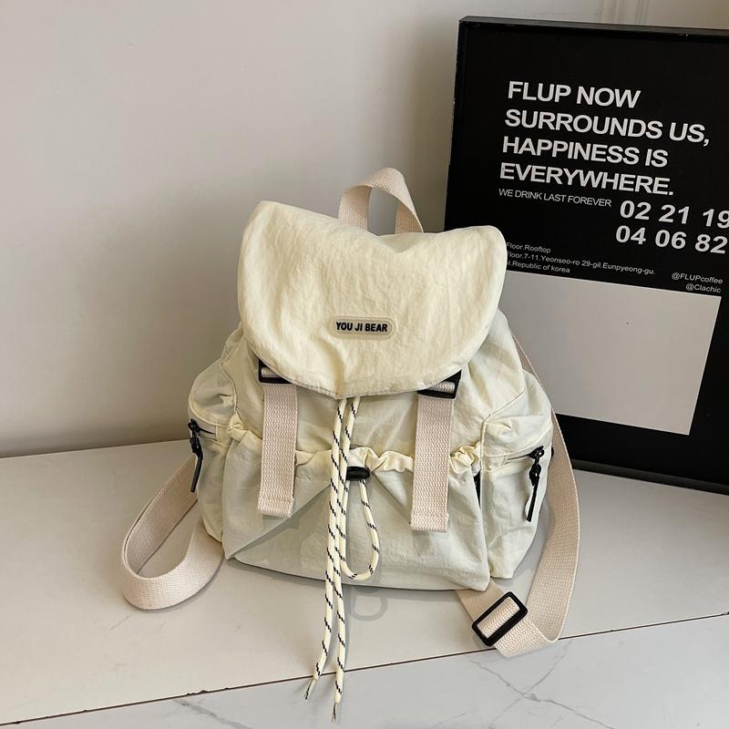 Einfarget dame-ryggsekk pendler lett snøringryggsekk