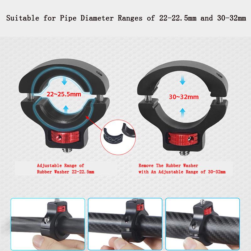 Metal Reinforced Motorcycle Bicycle Handlebar Clip Mount 1/4" Screw Phone Holder for GoPro 13 12 11 10 Insta360 X4 X3 Accessory