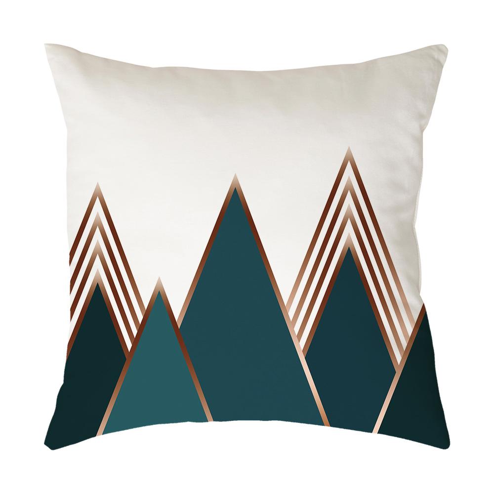 Kissen Leinen Kurzplüsch Zuhause Einfach Nordischer Stil Geometrischer Kissenbezug Sofakissen Kissenbezug