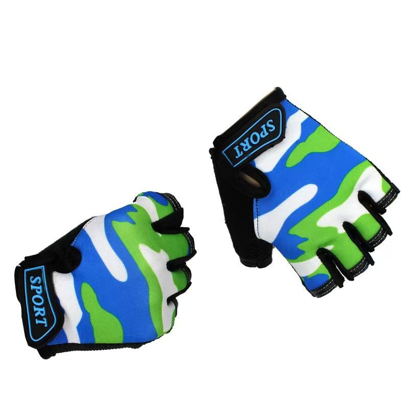 Kids' Non-Slip Breathable Half-Finger Cycling Gloves for Summer Outdoor Sports
