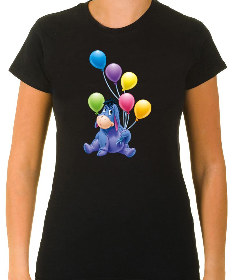 

Winnie the pooh ,Eeyore 3/4 Short Sleeve T Shirt Woman G102 S