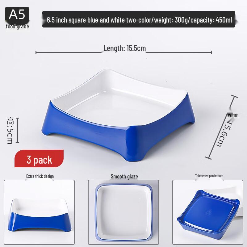 VAKADA Melamine Buffet Plates (3-Pack)