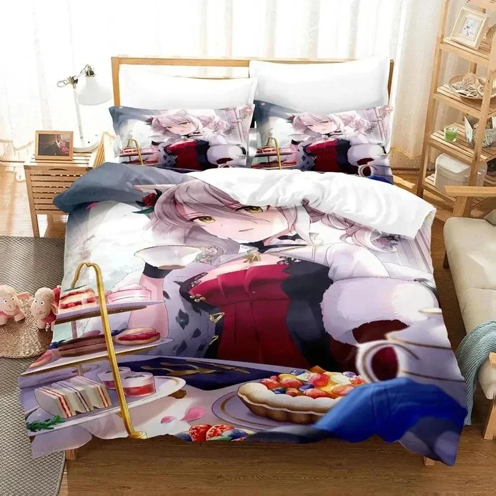 Anime Echocalypse Game Printed Bed Set Duvet Cover Pillowcase Bedding Set Bed Linen Sheet Quilt Cover Full Queen King Size