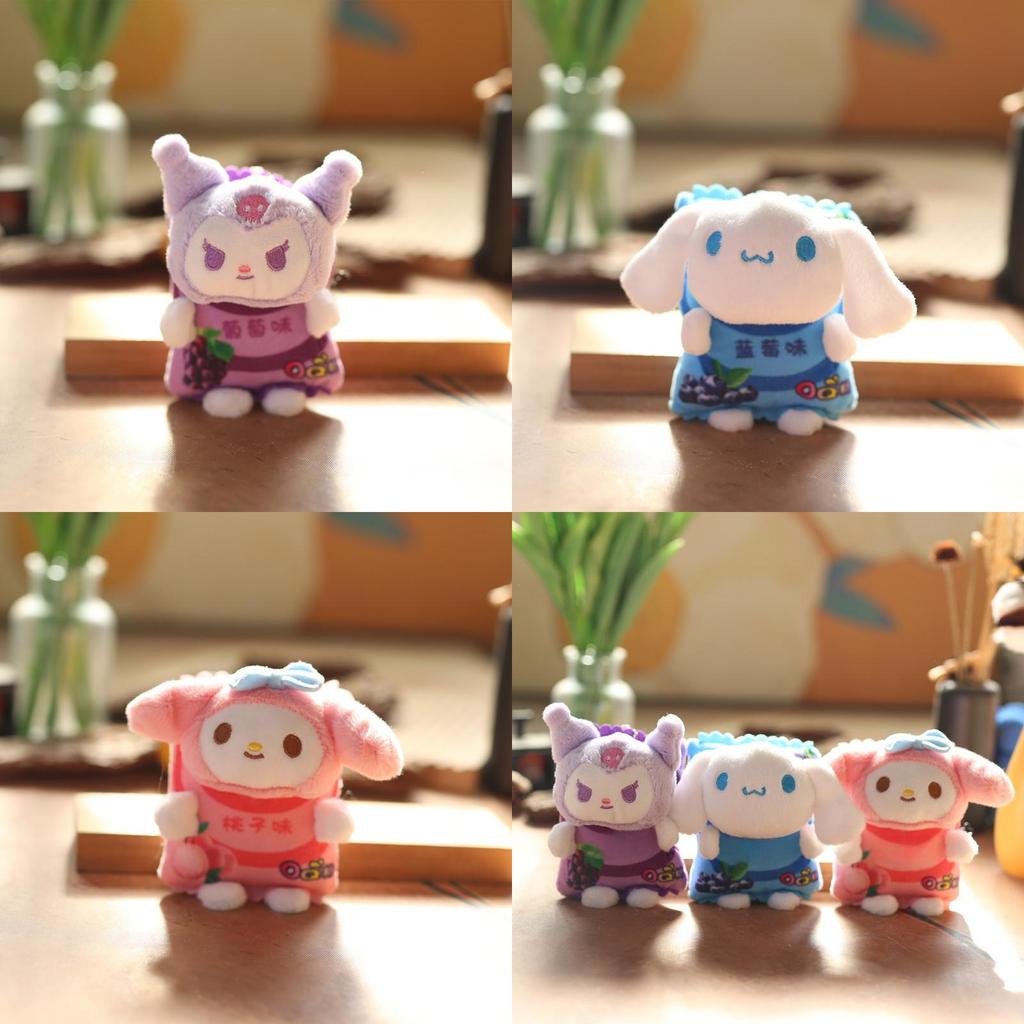 Kuromi Plush Toy Soft Short Plush Cinnamoroll Melody Bag Charm**