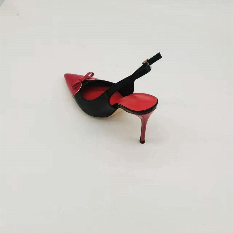 Fashion Summer 2025 New Style Bow Pointed-Toe High Heels Heart-Shaped French Sexy Thin-Heeled Backheel Open-Toe Sandals For Women