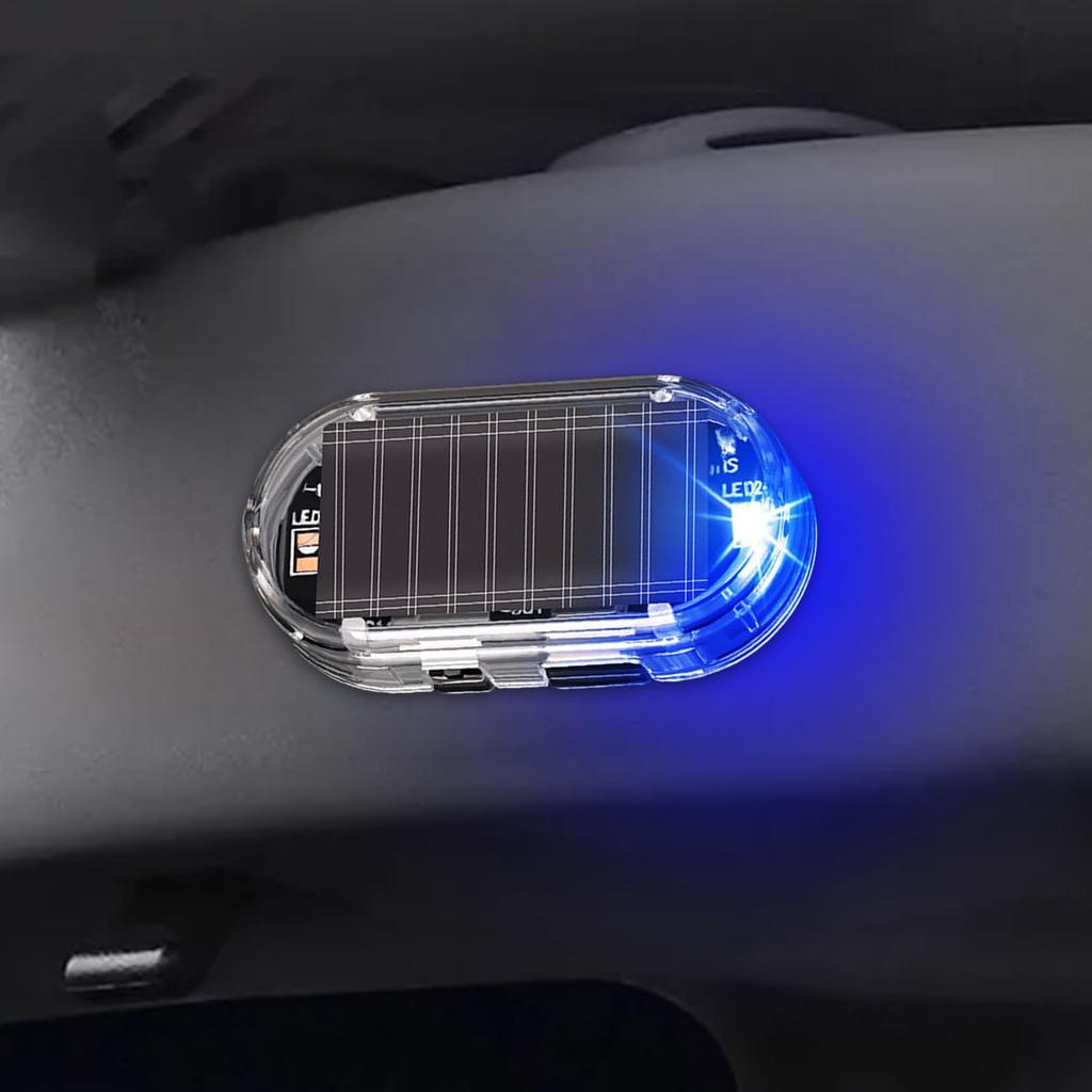 Solar Powered Car Warning Light, Anti-Theft Solar Car Alarm Light, Car Security, Car Warning