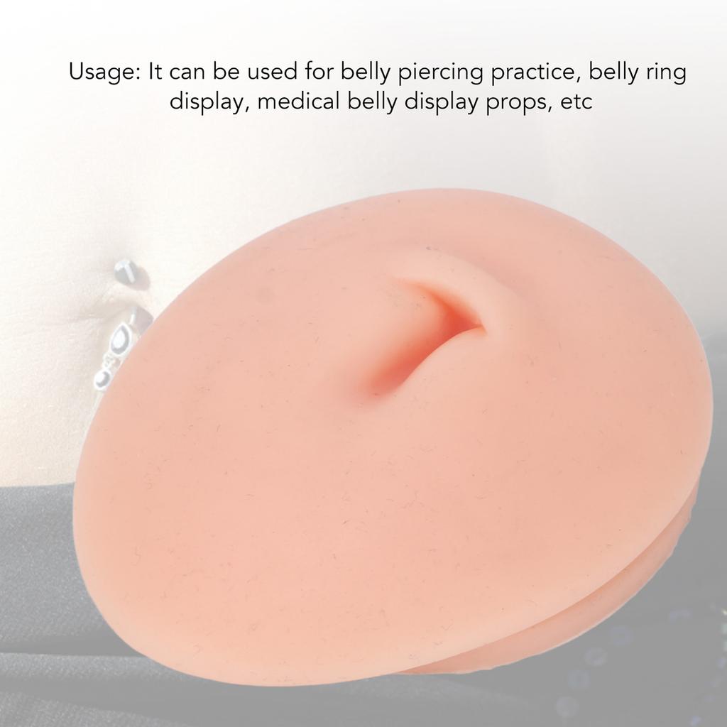 Silicone Belly Model 3D Piercing Practice Acupuncture Display Soft Belly Button Model for Teaching Belly Piercing Practice Model