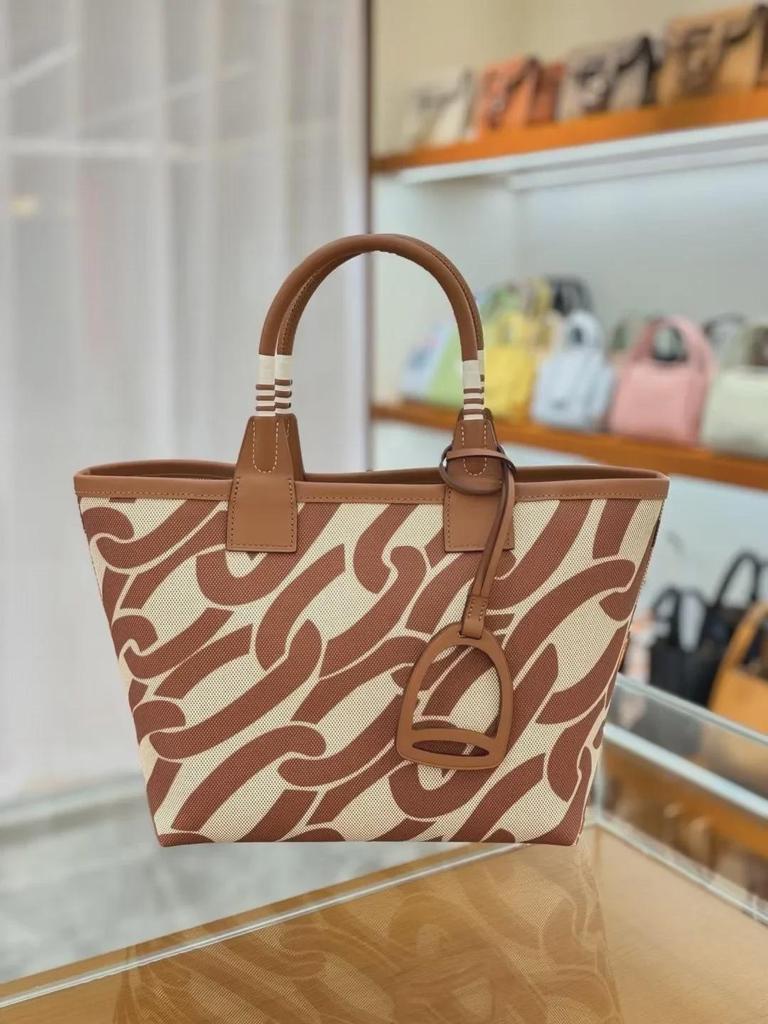 2025 Handmade Genuine Leather & Canvas Tote - Colorful Women's Garden Shopping Bag