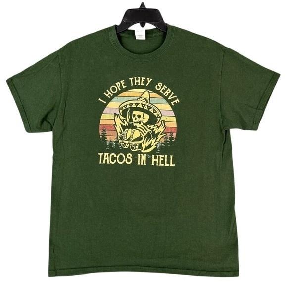 Taco Skeleton Hell Novelty Sombrero Basic Mexican Food Shirt Mens Large S разноцветный