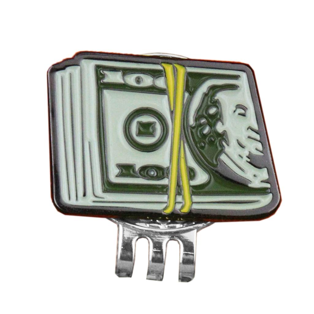Dollar Bill Golf Ball Markers and Magnetic Hat Clips Golf Putting Alignment Aiming Cap Clips Court Gift for Men Women