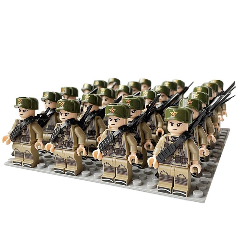 World War II Army Set Children's Building Blocks for Military War Scenes