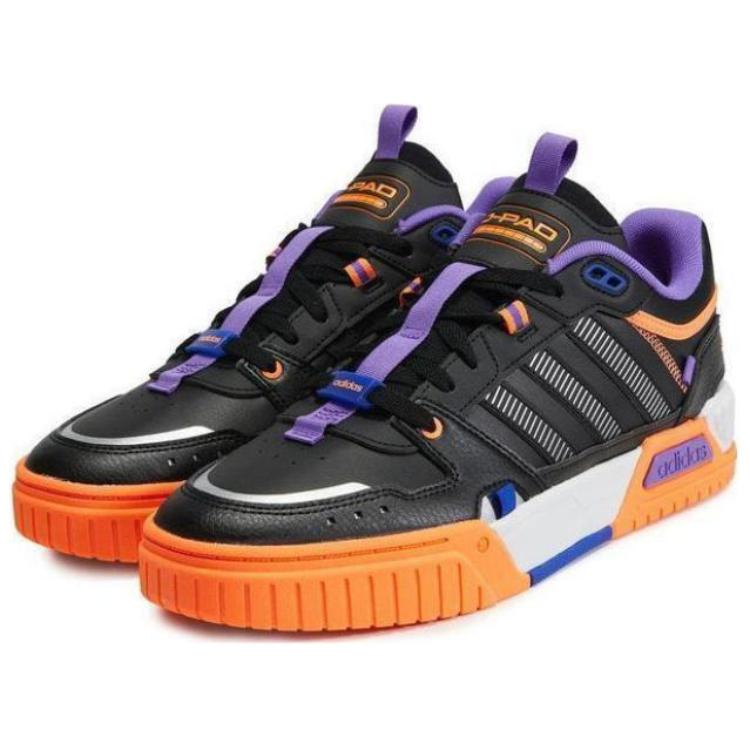Adidas Neo D-Pad Lifestyle Comfortable Non-Slip Wear-Resistant Lightweight Low-Top Skate Shoes Unisex Sneakers Black White Orange HQ4233