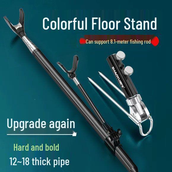 Stainless Steel Two-in-One Fishing Rod Holder & Ground Stake Stand