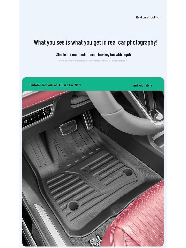 Umweltfreundliche TPE-Boden- und Kofferraummatten für den 2025 Cadillac XT5