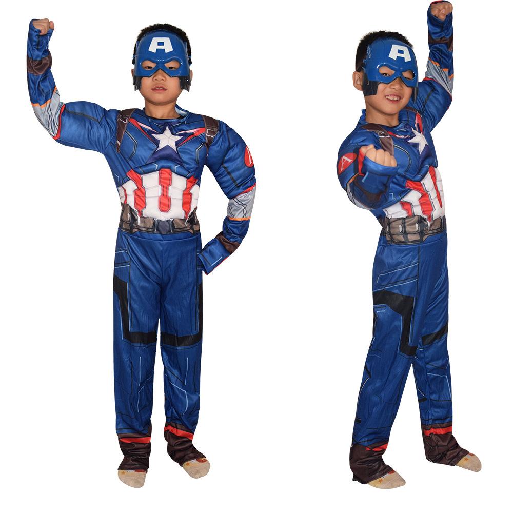 

Костюм супергероя Капитана Америки для косплея, костюм супергероя для ролевых игр, комбинезоны для детей, американский фильм