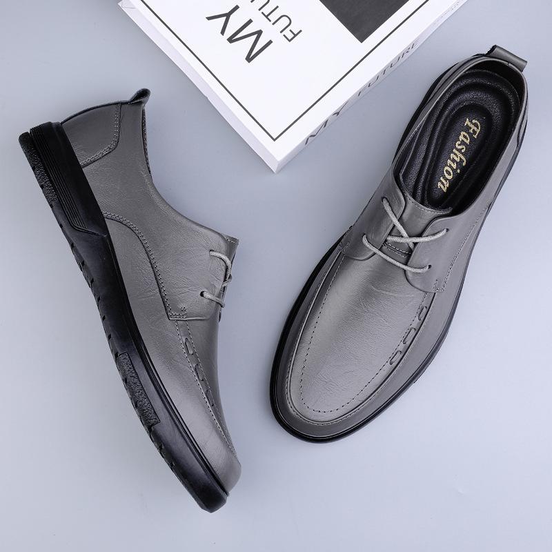 Herrskor business läderskor formella läderskor herr vår och höst kohud fritidsskor utrikeshandel stor storlek körloafers herr