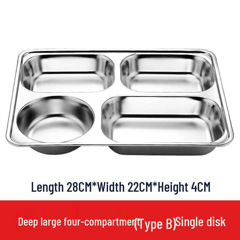 

LIJIA FITMENT LJ Four-Compartment Stainless Steel Lunch Tray