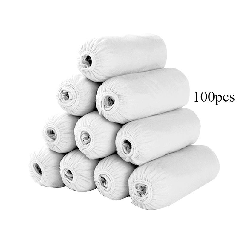 

100 шт. одноразовых бахил для фитнес-студий идеально подходят для поддержания чистоты и безопасности полов 100pcs белый