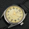 HAND-WINDING VINTAGE FAVRE LEUBA 101 SEA KING SWISS MENS BEIGE WATCH A702012-5 R208-a702012