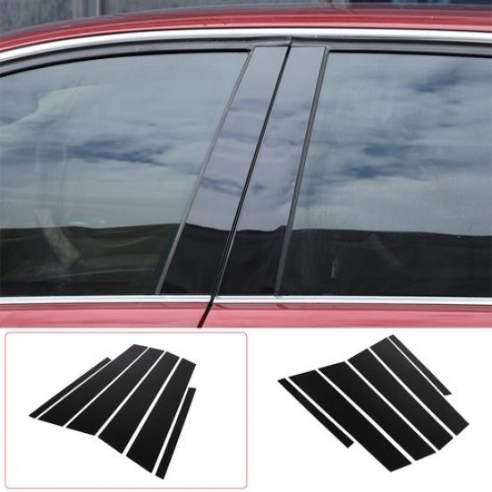 Glossy Black Pillar Posts Window Decal Door Trim For BMW E90 328i 325i 2005-2012