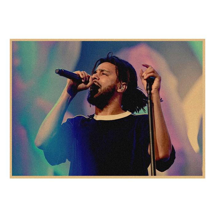 J. Cole & Lamar Rap Hip Hop Kraft Paper Wall Mural 491
