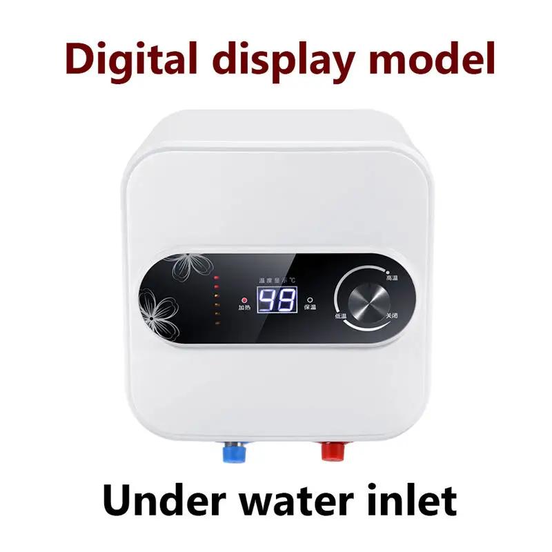 8L Water Storage Instant Electric Water Heater Rapid heat Insulation Digital display Thermostat Knob Control Up Down Water Inlet