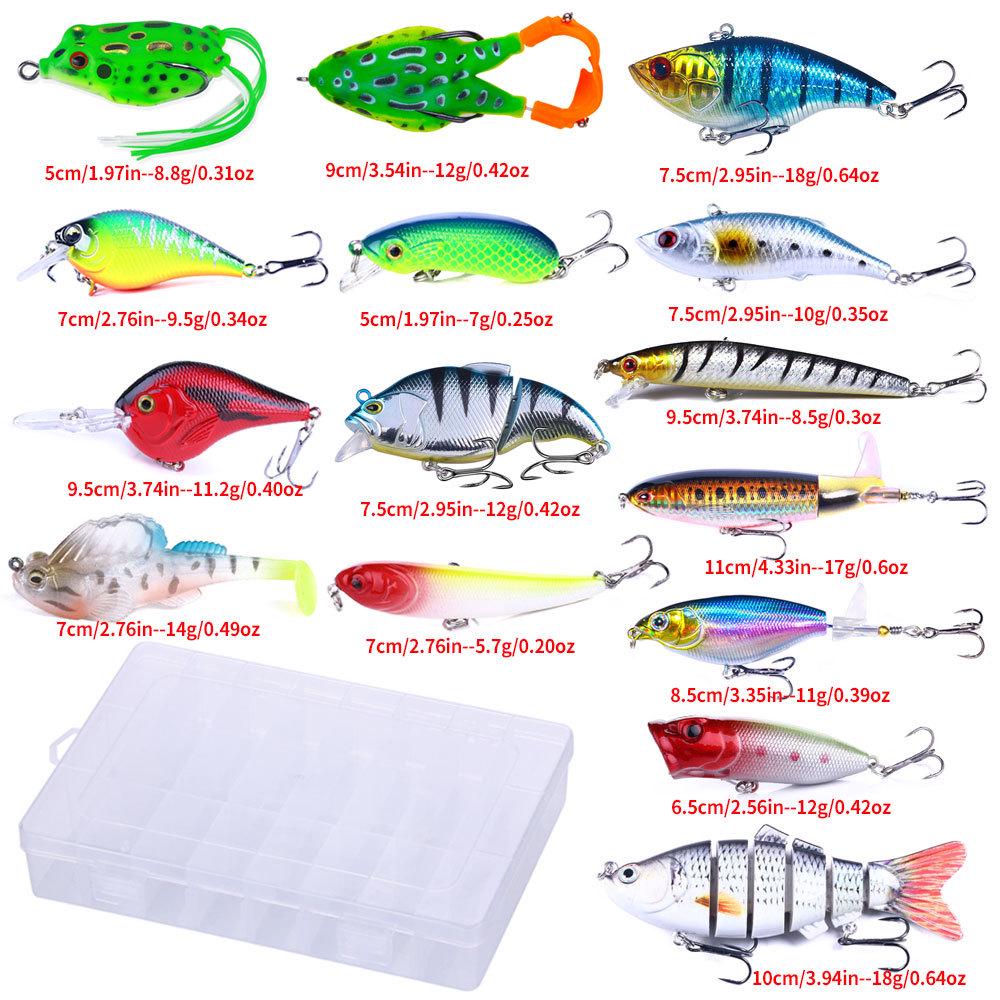

Soft Tail-Curling Crankbait Set: Anti-Snag Lures for Aspius, Mandarin Fish, Bass Fishing with Lure Box