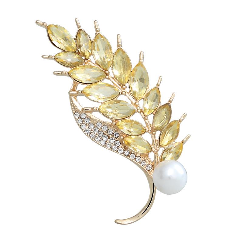 Brooch Female Premium Wheat Corsage Anti-light High-end Pin Buckle Suit Fixed Clothing Accessories Collar Pin