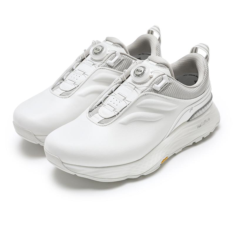 Fila Abrasion Resistant Support Low Top Golf Shoes Men's Bright White/Silverware Gray A12M431701FBS