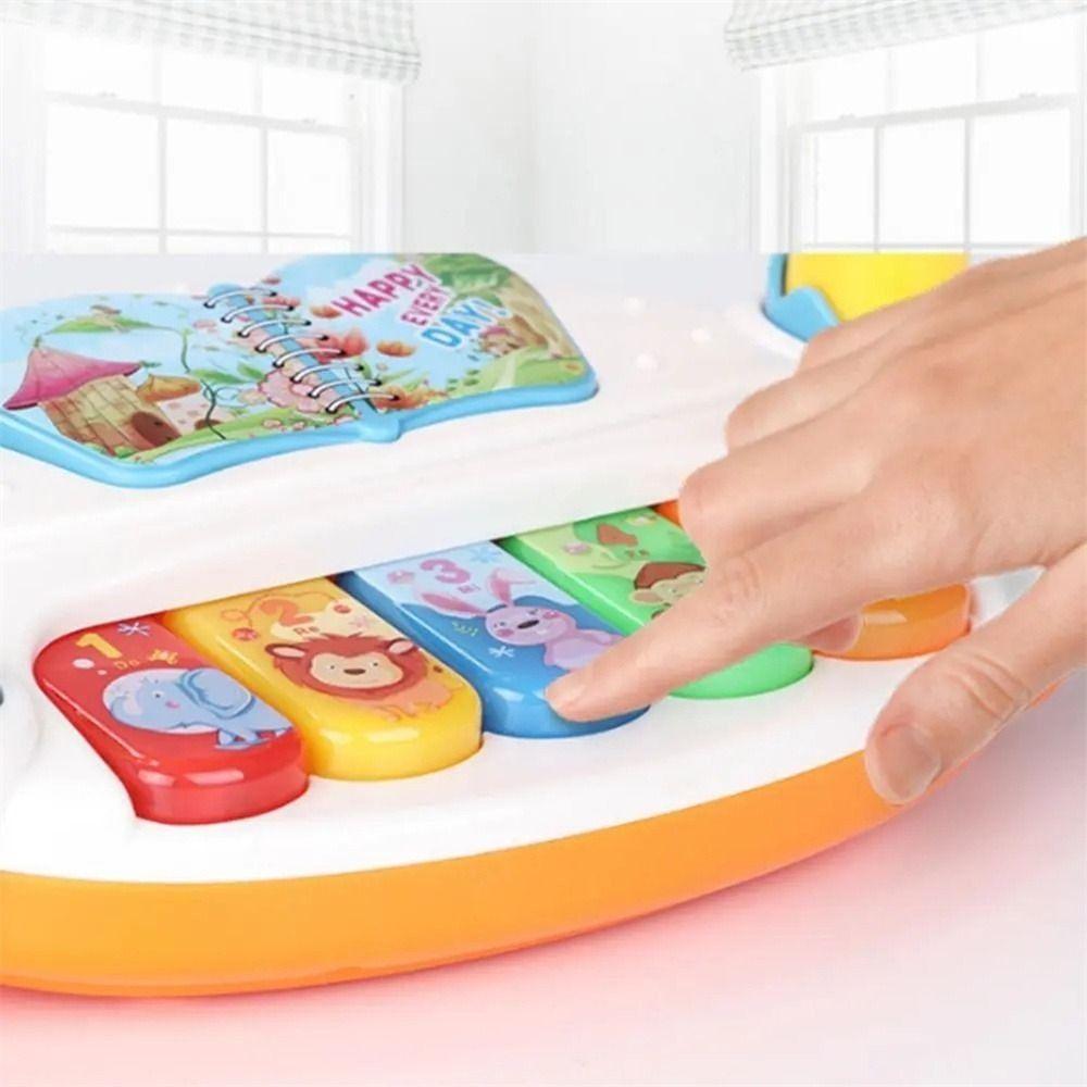 Leichtes Geräusch Baby Musik Keyboard Tierdruck Baby Musikspielzeug Baby Klavier Spielzeug Baby