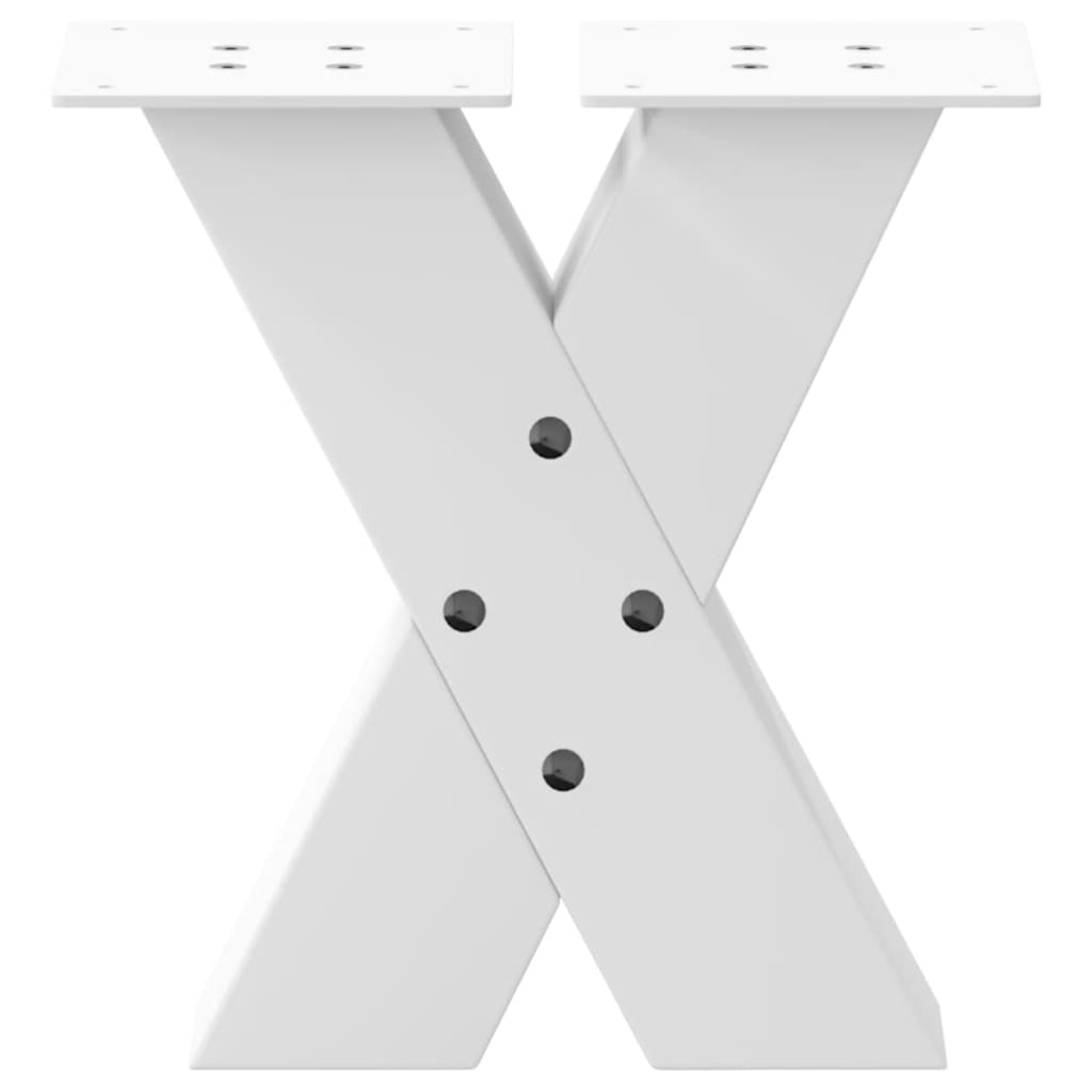 Vidaxl Nogi Do Stolika Kawowego, 2 Szt., Białe, 40X(30-31) Cm, Stal